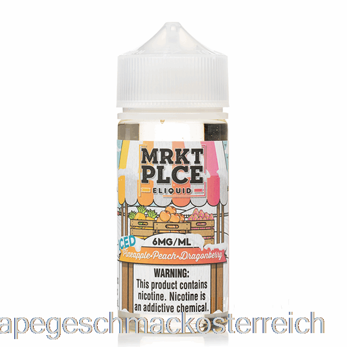 Eis-Ananas-Pfirsich-Drachenbeere – Mrkt Plce – 100 Ml, 6 Mg Vape-Geschmack